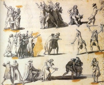Abgeordneten Eide schwören Neoklassizismus Jacques Louis David Ölgemälde